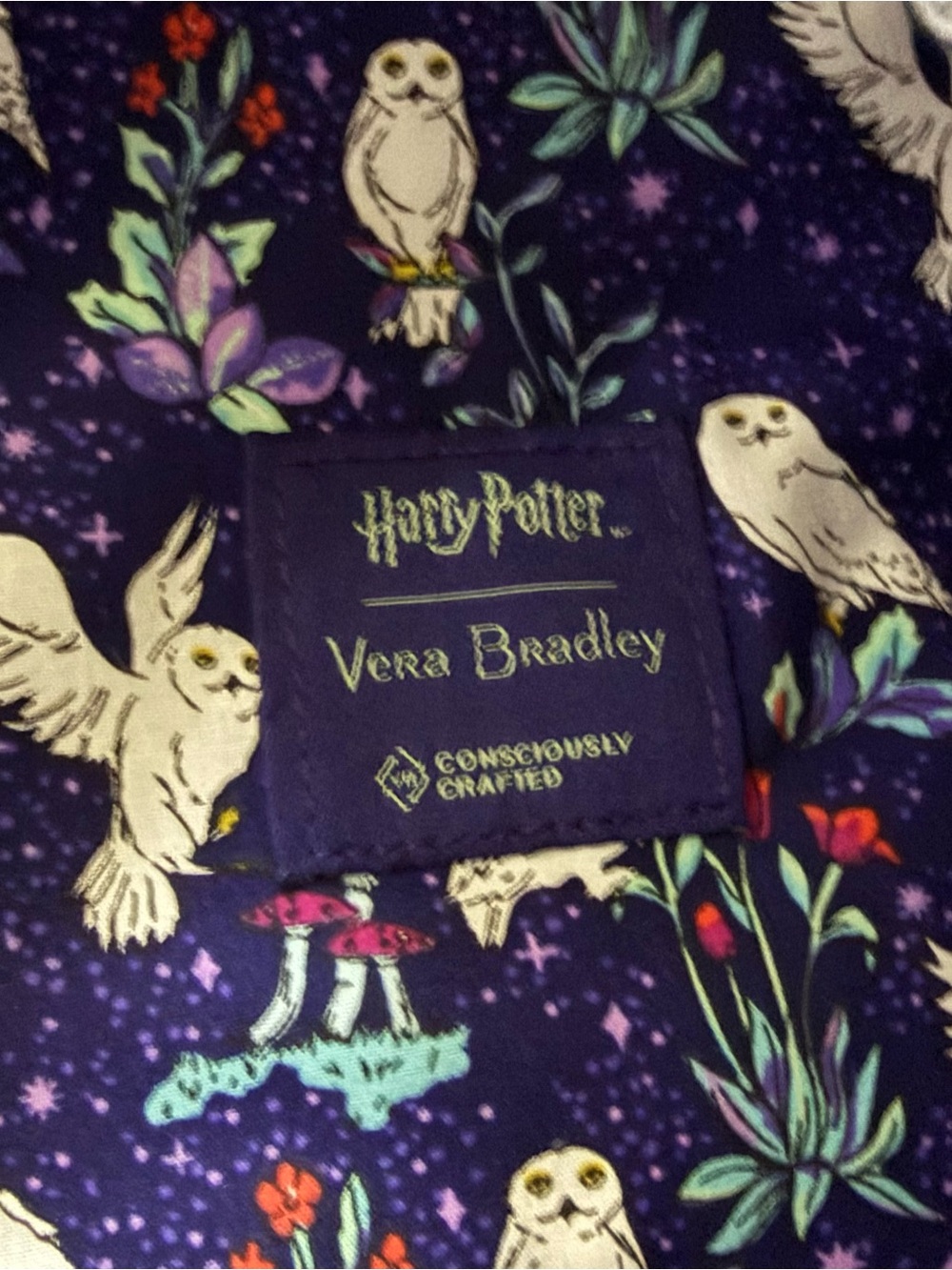 Harry Potter Vera Bradley Sling Backpack Magical Creatures Print Adjustable - Picture 13 of 14